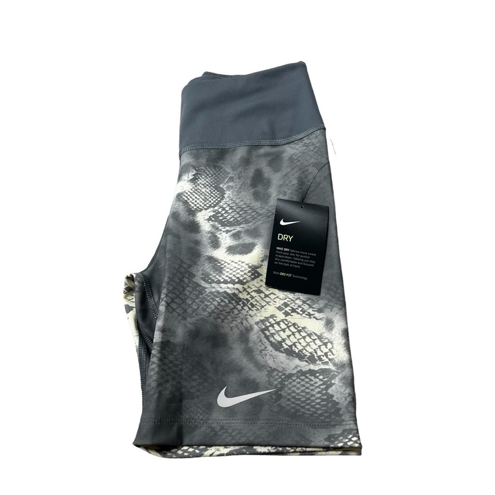 Nike Women's One Dri-Fit Training Performance Tight Fit Shorts Snake Gray Small - Picture 12 of 12